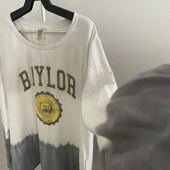Baylor Gray and White Relaxed Long Sleeve T Shirt - Picture 5 of 6